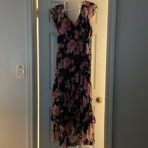 NWT! Shelby & Palmer sleeveless long dress. Navy & Pink
